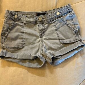 Aeropostale Gray Jean Shorts with Cuffed Hem